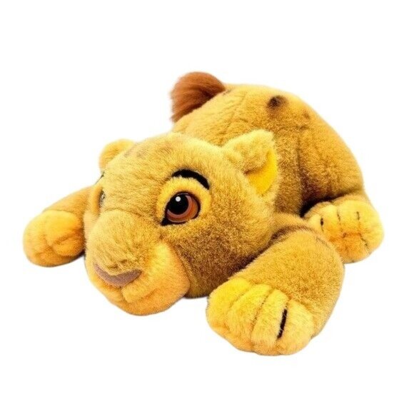 Disney Store Simba Plush Brown 9" Pouncing Crouching Baby Cub The Lion King - Picture 2 of 9